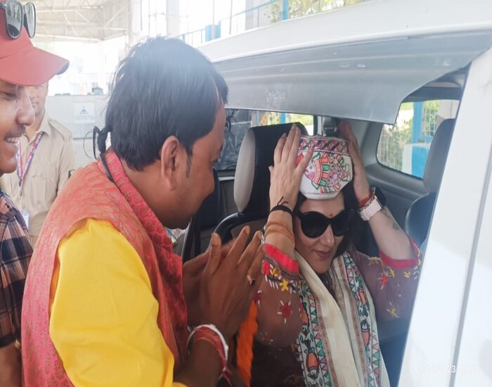 मिथिला में 'राम-सीता' का लोगों ने किया भव्‍य स्‍वागत.