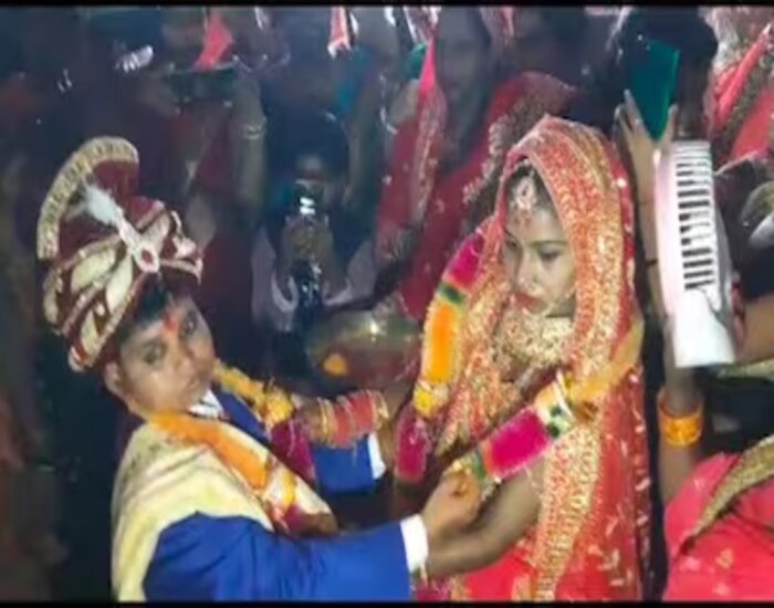 साढ़े तीन फीट के दूल्हे को चार फीट की दुल्हन.