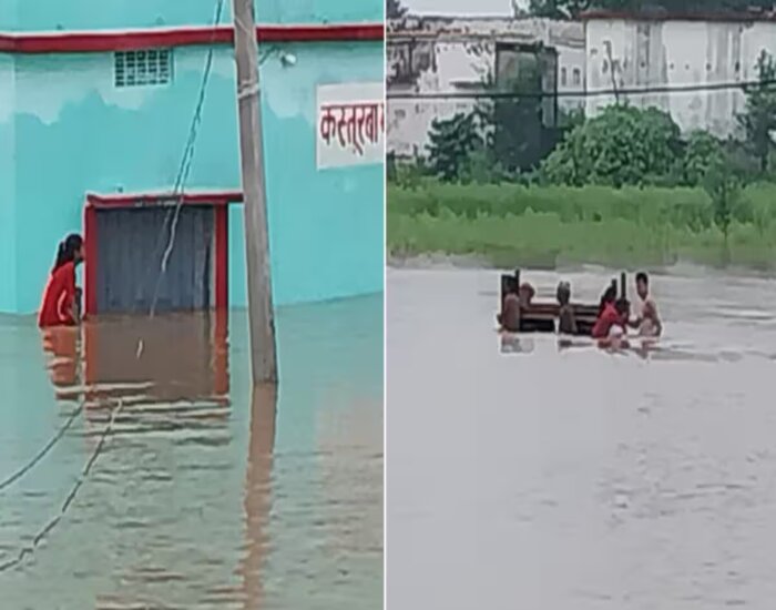 कैमूर में बाढ़ से हालात बेकाबू, अस्पताल में घुसा पानी.