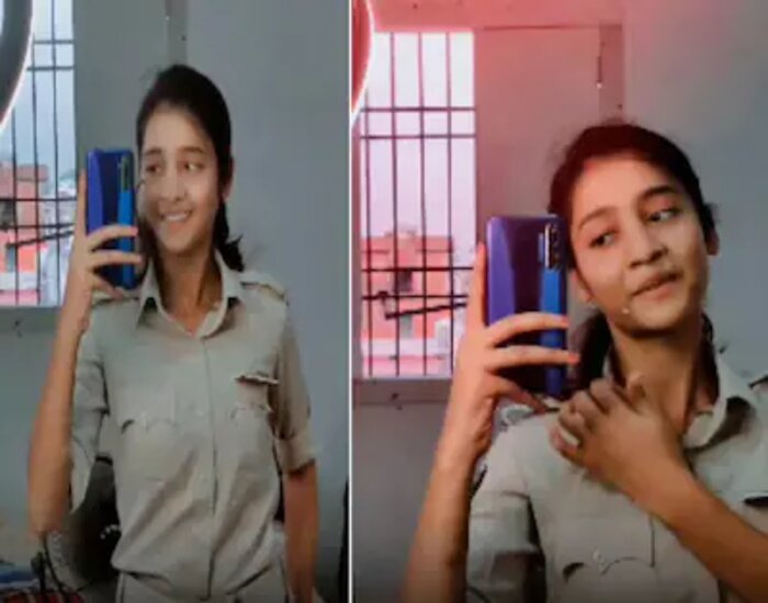 महिला सिपाही के रोमांटिक रील से हिला पुलिस मुख्यालय.