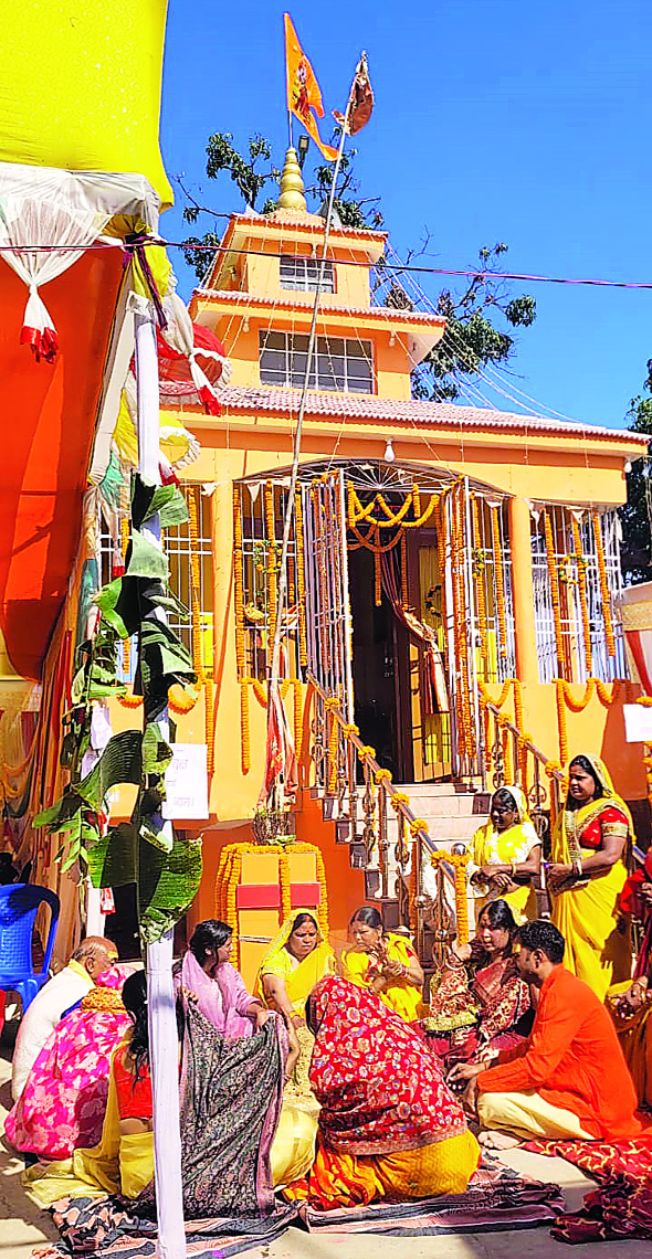 राम जन्मभूमि मंदिर के एक वर्ष पूरा होने पर कदमा में जश्न का माहौल