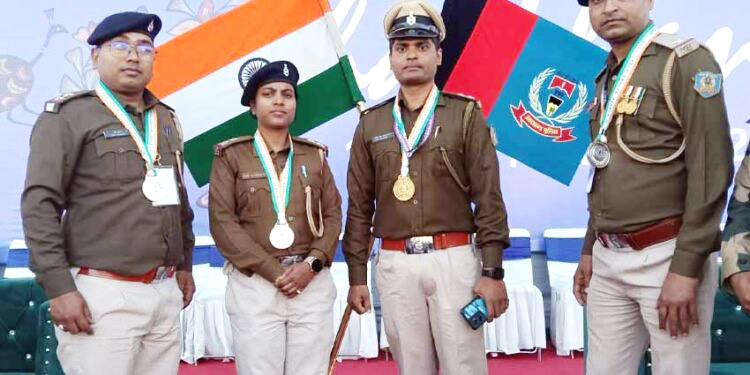 भारतीय पुलिस ड्यूटी मीट में झारखंड पुलिस की टीम ने जीता एक गोल्ड और चार सिल्वर