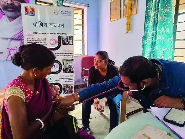 पोषित बचपन अभियान के तहत 1-5 वर्ष के बच्चों का किया गया मेडिकल स्क्रीनिंग