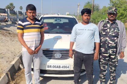 अवैध शराब तस्करी का भंडाफोड़, टाटा इंडिका से भारी मात्रा में विदेशी शराब जब्त, 3 गिरफ्तार