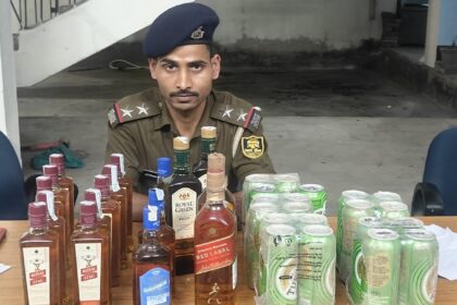 अस्थावां में 17.875 लीटर विदेशी शराब बरामद, कारोबारी मौके से फरार