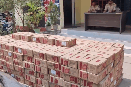 शराबबंदी की उड़ाई धज्जियां! सीवान में पुलिस ने पकड़ा 25 लाख की विदेशी शराब से भरा ट्रक