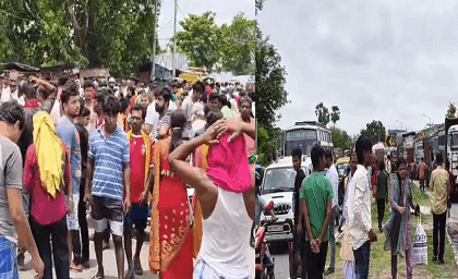 बेगूसराय में हम पार्टी के प्रखंड अध्यक्ष का अपहरण, आक्रोशित लोगों ने NH-31 किया जाम, पुलिस पर लापरवाही का आरोप
