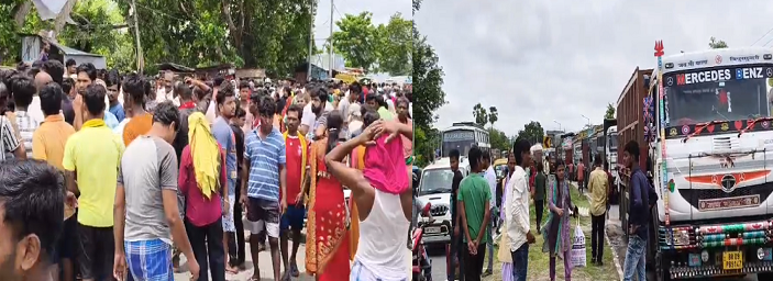 बेगूसराय में हम पार्टी के प्रखंड अध्यक्ष का अपहरण, आक्रोशित लोगों ने NH-31 किया जाम, पुलिस पर लापरवाही का आरोप