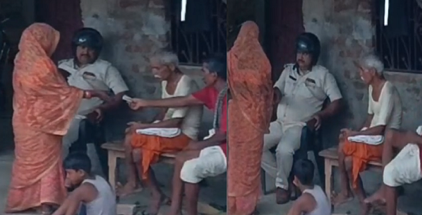 दारोगा अरुण कुमार सिंह का रिश्वत लेते वीडियो वायरल, पीड़ित पक्ष ने की कार्रवाई की मांग