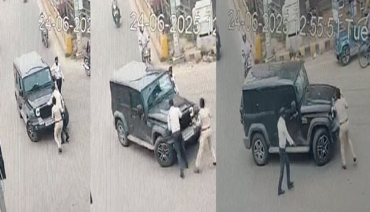 थार ड्राइवर द्वारा पुलिसकर्मी को कुचलने का प्रयास, आरोपी गिरफ्तार, वाहन जब्त