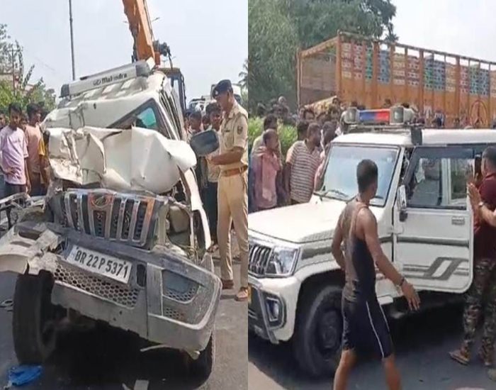 हाजीपुर में ट्रक -कार की टक्कर में दो युवकों की मौत.