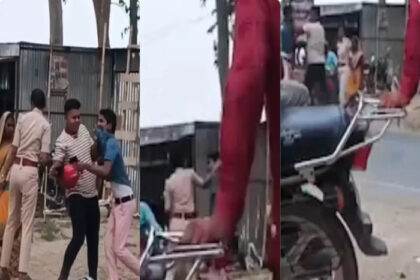 महिला दारोगा ने सरेराह युवक को पीटा और ड्राइवर से भी पिटवाया, गुंडागर्दी का विडिओ वायरल.