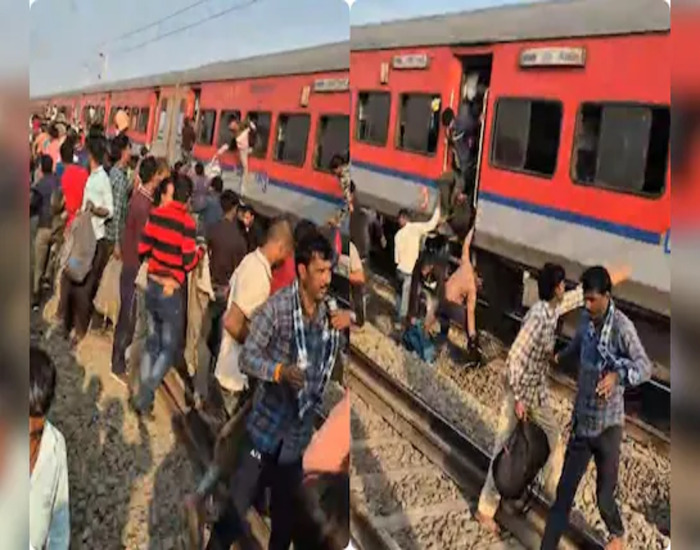 रेलवे की 'लाल गाड़ी' से हड़कंप,भागने लगे यात्री.