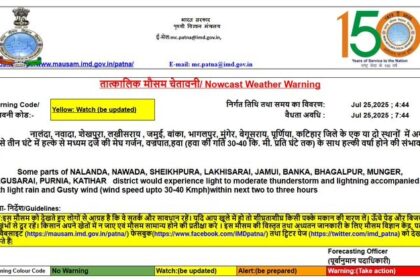 तेज बारिश और आंधी का खतरा! बिहार के 16 जिलों में ऑरेंज अलर्ट...