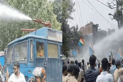 बिहार में कांग्रेस-NSUI कार्यकर्ताओं पर पुलिस का वाटर कैनन, विधानसभा मार्च रोका गया