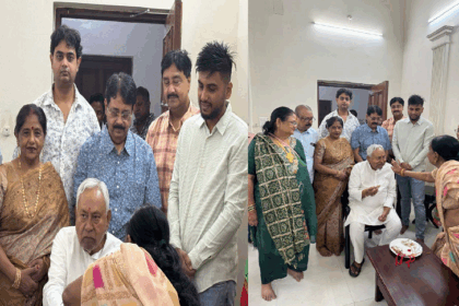 मुख्यमंत्री आवास में नीतीश कुमार और निशांत ने मनया रक्षाबंधन