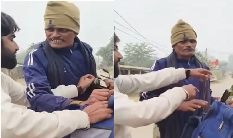 बिहार में शराबबंदी की धज्जियां उड़ाते हुए होमगार्ड पकड़ा गया, वायरल वीडियो में दिया अजीब तर्क