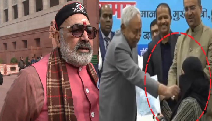 नीतीश कुमार के 'नकाब' विवाद पर छिड़ी सियासी जंग: केंद्रीय मंत्री गिरिराज सिंह ने किया बचाव, बोले- 'चेहरा दिखाने में डर कैसा?'