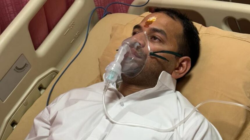 तेजप्रताप यादव की बिगड़ी तबीयत, पेट दर्द के बाद मेडिवर्सल अस्पताल में भर्ती…