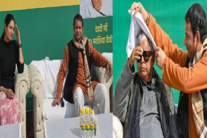 पिता के लिए 'छतरी' बने तेज प्रताप, पर सबकी नजरें मोनिका मनी पर! शाही भोज में 'हुस्न' और 'सियासत' के मिलन ने पटना में मचाई हलचल