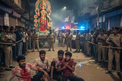 भागलपुर में मूर्ति विसर्जन के दौरान दो गुटों में हिंसक टकराव, बम धमाकों से क्षेत्र में हड़कंप, 4 लोग घायल
