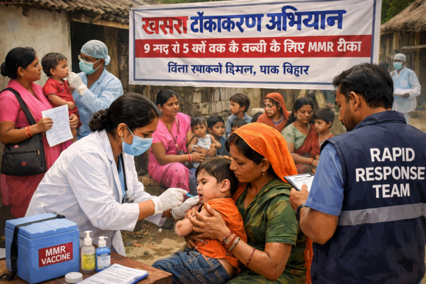 बिहार के बाढ़ अनुमंडल में खसरे की पुष्टि, 9 माह से 5 वर्ष तक के बच्चों के लिए विशेष MMR टीकाकरण अभियान शुरू