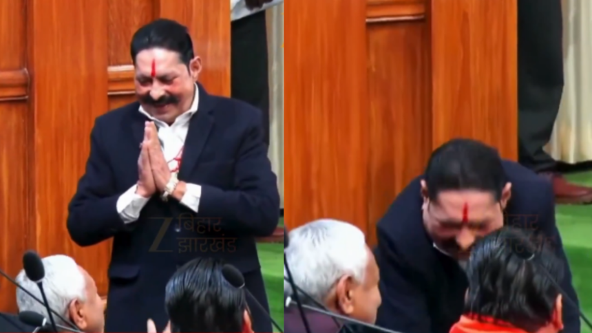 मोकामा विधायक अनंत सिंह का शपथ ग्रहण, एम्बुलेंस में आए 'छोटे सरकार', बिना पढ़े ली शपथ और फिर छुए नीतीश के पैर
