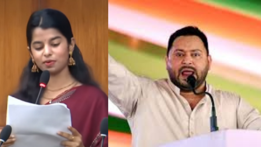 बिहार की सियासत में 'महाभारत': मैथिली ठाकुर के 'धृतराष्ट्र-दुर्योधन' वाले बयान पर भड़के तेजस्वी यादव, किया तीखा पलटवार