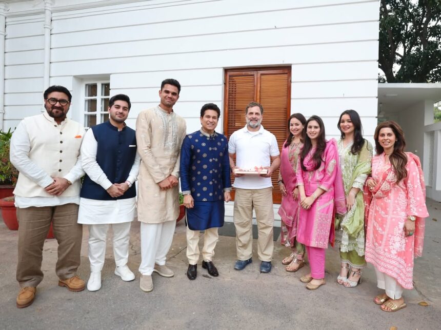 सचिन के घर आई बहू! बिजनेसमैन रवि घाई की पोती सानिया की बनीं अर्जुन की दुल्हनिया, तस्वीरों में देखें दिग्गजों का जमावड़ा...